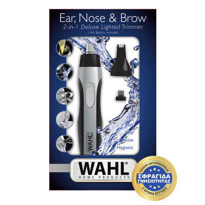 WAHL EAR, NOSE & BROW DELUXE 2-IN-1 LIGHTED TRIMMER